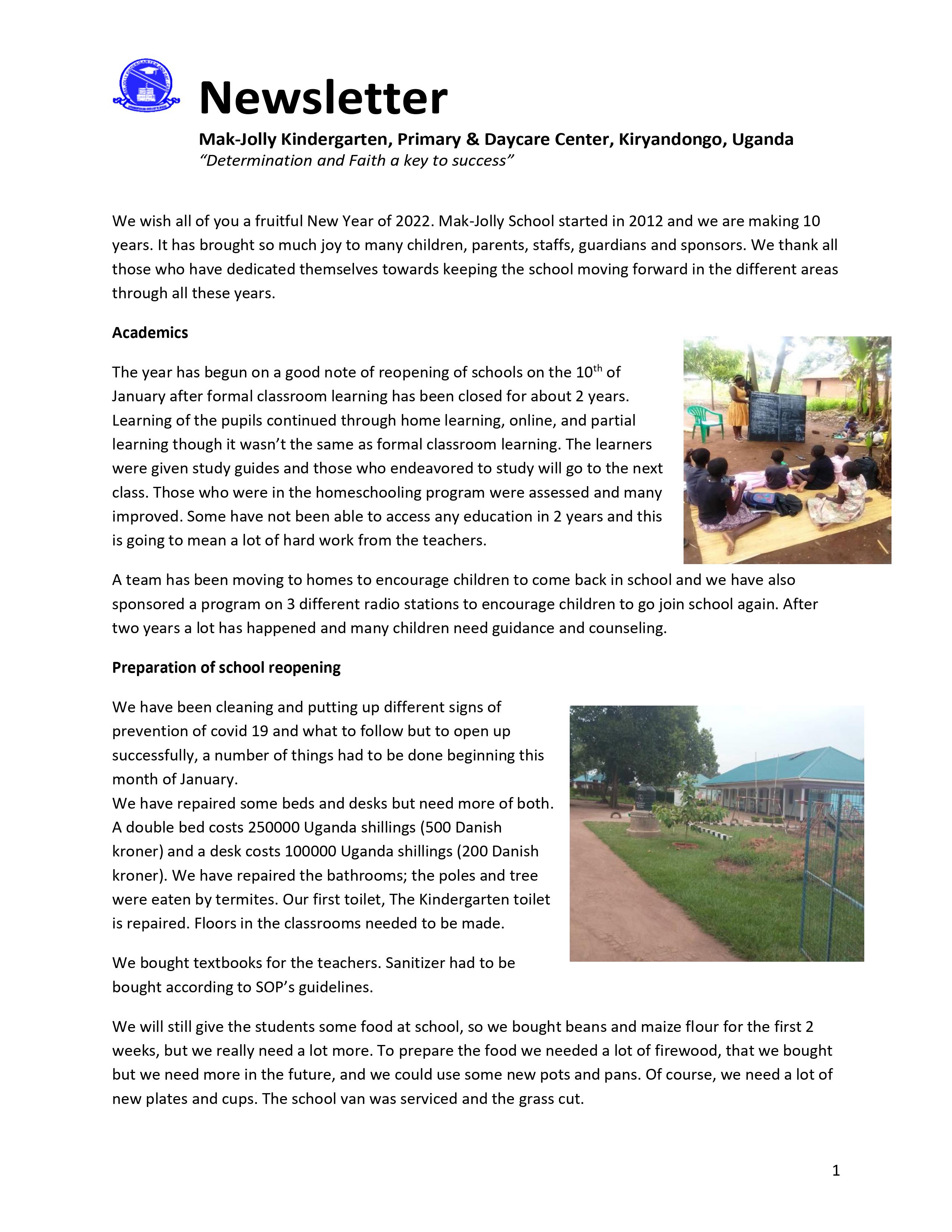 Newsletter term 1 2022