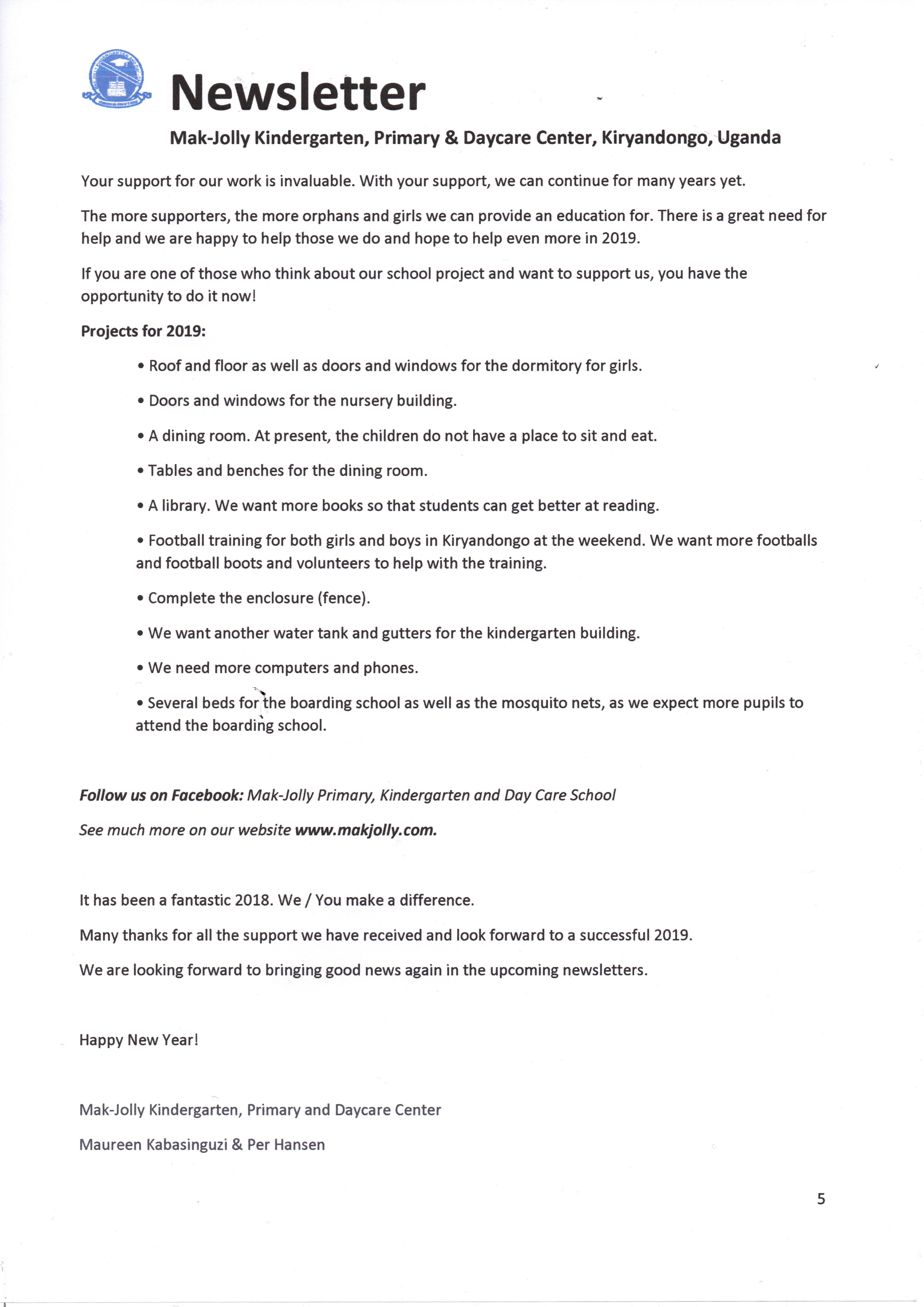Newsletter 2018